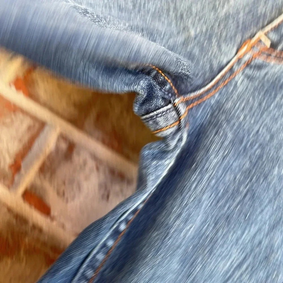 Lawman Blue Fleur-di-lis Embroidered Pockets Cowgirl Denim Vintage Jeans - Picture 4 of 10